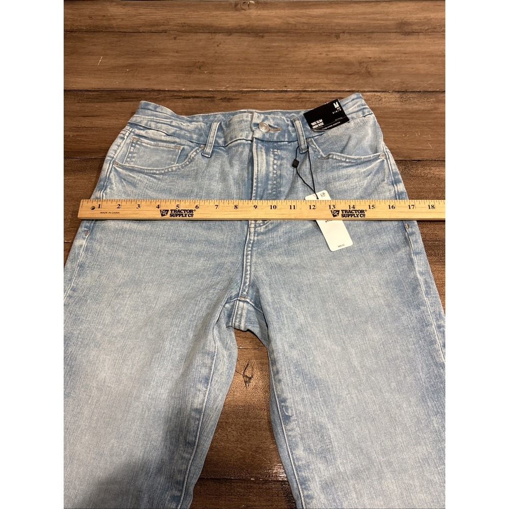 Express Jeans Womens 6/8/10 90s Slim Super High Rise Denim Light Wash Straight - Picture 9 of 14